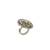 Moissanite Polki Red Stone CZ Adjustable Ring