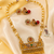 Temple Pearl Fringe Necklace Set
