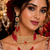 Gold Plated Glossy Red Beaded Choker Set