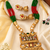 Traditional Red Green Beaded Heritage Necklace