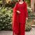 Red crepe embroidered palazzo set