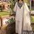 Cream crepe embroidered farshi salwar set