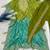 Green silk blend embroidered kaftan set