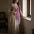 Purple silk blend embroidered sharara set