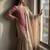 Purple silk blend embroidered sharara set