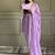 Lavender silk blend plain kurta set