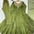 Green crepe embroidered anarkali set