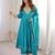 Sky blue silk blend embroidered anarkali set