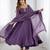 Purple silk blend embroidered anarkali set