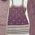 Mauve silk blend embroidered palazzo set