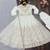 Off white silk blend embroidered anarkali set