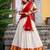 white cotton poly woven lehenga choli