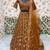 dark orange net embroidered lehenga choli