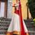 white cotton poly woven lehenga choli