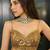 champagne net embroidered lehenga choli