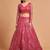 pink net embroidered lehenga choli
