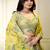yellow organza embroidered lehenga choli