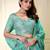 sky blue organza embroidered lehenga choli