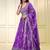 purple organza embroidered lehenga choli