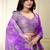 purple organza embroidered lehenga choli