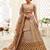 champagne silk blend embroidered lehenga choli