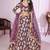 purple georgette embroidered lehenga choli