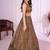 brown net embroidered lehenga choli