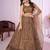 brown net embroidered lehenga choli