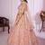 peach net embroidered lehenga choli