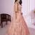 peach net embroidered lehenga choli