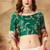 cream organza printed lehenga choli