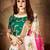 cream organza printed lehenga choli