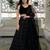 black organza embroidered lehenga choli