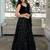 black organza embroidered lehenga choli