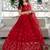 red georgette embroidered lehenga choli