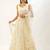 cream net embroidered lehenga choli