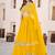 yellow georgette embroidered lehenga choli