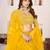 yellow georgette embroidered lehenga choli