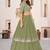 olive georgette embroidered lehenga choli
