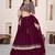 purple georgette embroidered lehenga choli