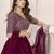 purple georgette embroidered lehenga choli