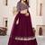 purple georgette embroidered lehenga choli