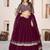 purple georgette embroidered lehenga choli