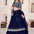 royal blue georgette embroidered lehenga choli