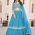 sky blue georgette embroidered lehenga choli