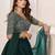 green georgette embroidered lehenga choli