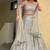 beige silk blend embroidered lehenga choli