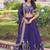 blue silk blend embroidered lehenga choli