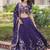 blue silk blend embroidered lehenga choli