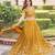 mustard silk blend embroidered lehenga choli